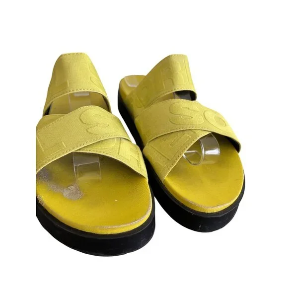 Sorel Womens Roaming Sport Slide Sandals Yellow Bolt & Black Casual Wear - Picture 5 of 15